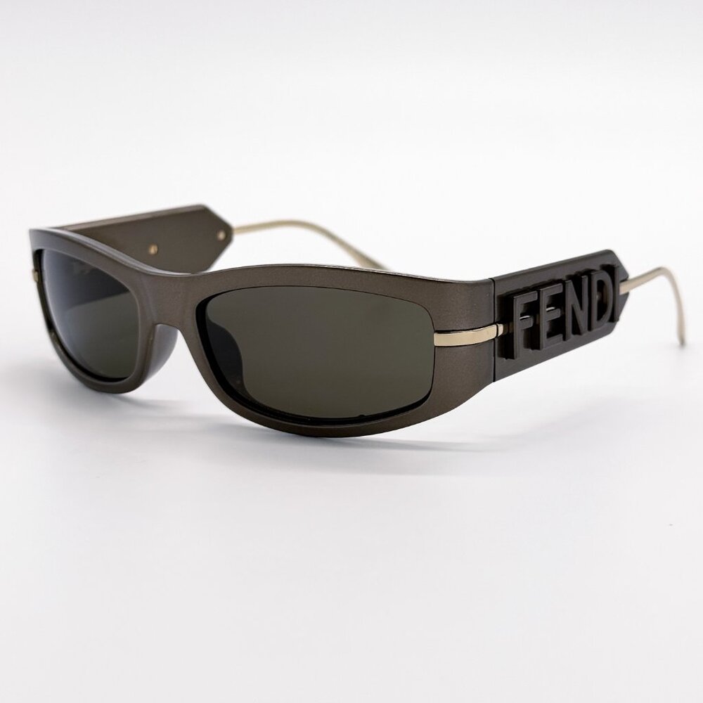 NEW FENDI FE40120I 45E SHINY BROWN WOMEN SUNGLASSES FENDI - Picture 3 of 12